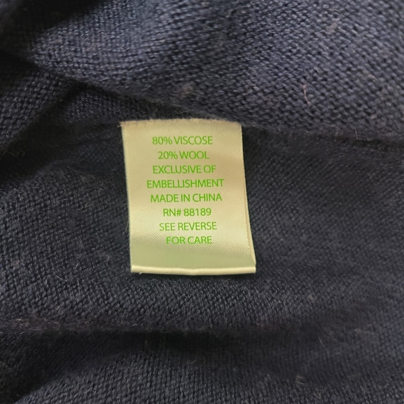 Lilly Pulitzer wool blend embroidered size small sweater - Picture 4 of 4